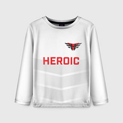 Лонгслив детский Heroic white, цвет: 3D-принт