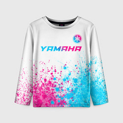 Детский лонгслив Yamaha neon gradient style: символ сверху