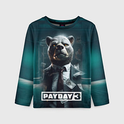 Лонгслив детский Payday 3 bear, цвет: 3D-принт