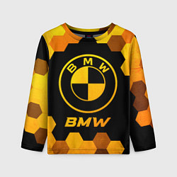 Лонгслив детский BMW - gold gradient, цвет: 3D-принт