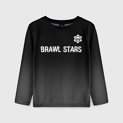 Лонгслив детский Brawl Stars glitch на темном фоне: символ сверху, цвет: 3D-принт