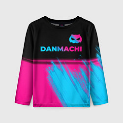 Детский лонгслив DanMachi - neon gradient: символ сверху