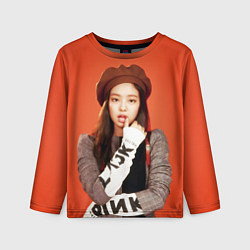 Лонгслив детский Blackpink Jennie in beret, цвет: 3D-принт