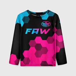 Детский лонгслив FAW - neon gradient: символ сверху