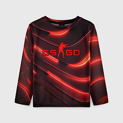 Лонгслив детский CS GO red neon, цвет: 3D-принт