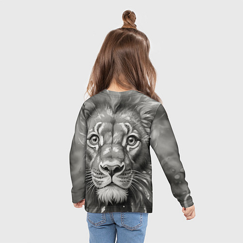 Детский лонгслив Лев вечерний / 3D-принт – фото 6