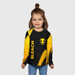 Лонгслив детский Bleach - gold gradient: надпись, символ, цвет: 3D-принт — фото 2