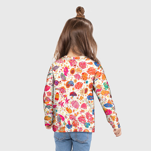 Детский лонгслив Морской пляж / 3D-принт – фото 6