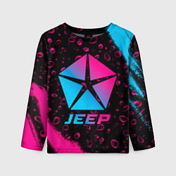 Лонгслив детский Jeep - neon gradient, цвет: 3D-принт