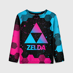 Лонгслив детский Zelda - neon gradient, цвет: 3D-принт