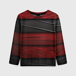 Детский лонгслив Black red texture