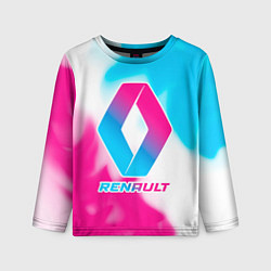 Лонгслив детский Renault neon gradient style, цвет: 3D-принт