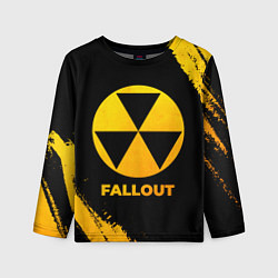 Лонгслив детский Fallout - gold gradient, цвет: 3D-принт