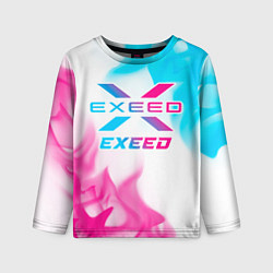 Лонгслив детский Exeed neon gradient style, цвет: 3D-принт