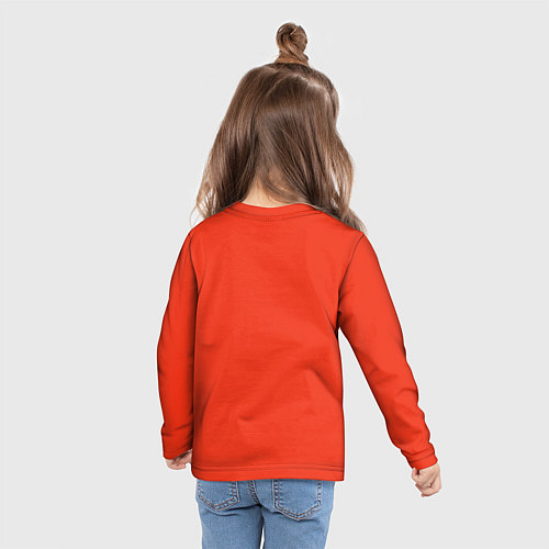 Детский лонгслив Леди в красном с совой / 3D-принт – фото 6