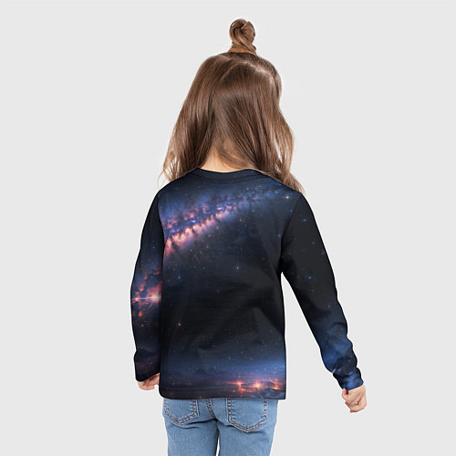 Детский лонгслив Млечный путь в звездном небе / 3D-принт – фото 6
