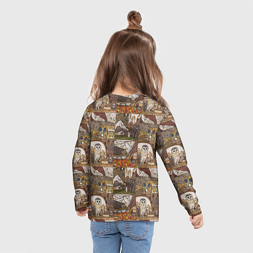 Детский лонгслив Рисунки коллаж / 3D-принт – фото 6