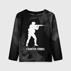 Лонгслив детский Counter Strike glitch на темном фоне, цвет: 3D-принт