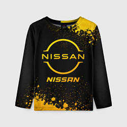 Лонгслив детский Nissan - gold gradient, цвет: 3D-принт