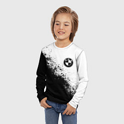 Лонгслив детский BMW - black and white, цвет: 3D-принт — фото 2