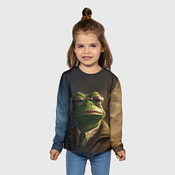 Лонгслив детский Пепе детектив в костюме, цвет: 3D-принт — фото 2