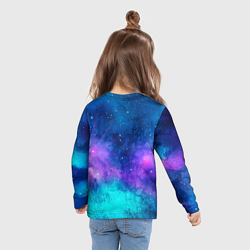 Детский лонгслив Starfield space logo / 3D-принт – фото 6