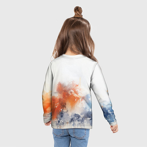 Детский лонгслив Японский замок / 3D-принт – фото 6