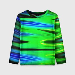 Лонгслив детский Green blut geometry, цвет: 3D-принт