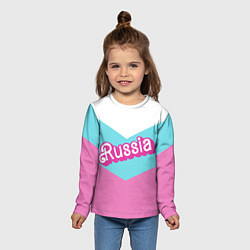 Лонгслив детский Russia - barbie style, цвет: 3D-принт — фото 2