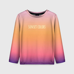 Лонгслив детский Sunset colors градиент, цвет: 3D-принт