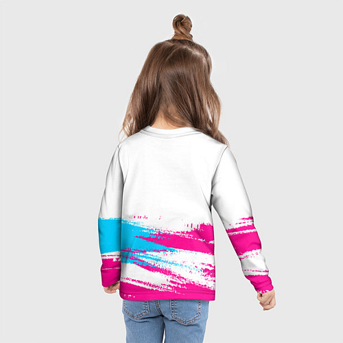 Детский лонгслив JoJo Bizarre Adventure neon gradient style: символ / 3D-принт – фото 6