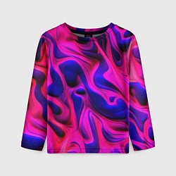 Лонгслив детский Pink blue abstract, цвет: 3D-принт
