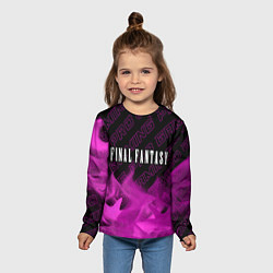 Лонгслив детский Final Fantasy pro gaming: символ сверху, цвет: 3D-принт — фото 2