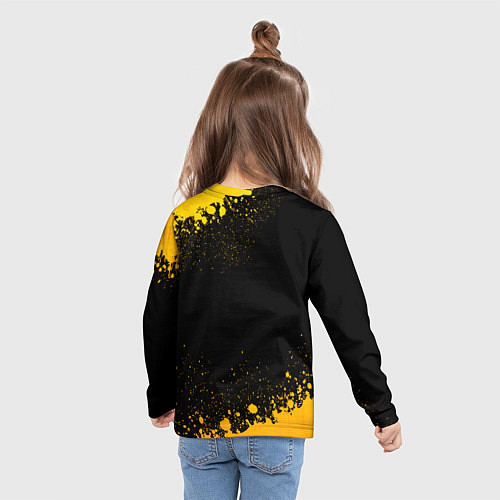 Детский лонгслив Black Butler - gold gradient / 3D-принт – фото 6