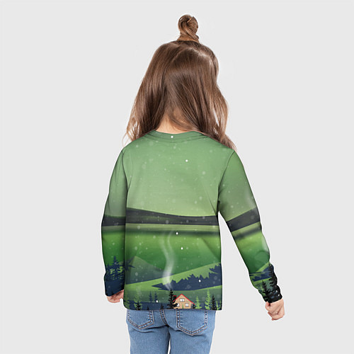 Детский лонгслив Зеленый дракончик 2024 / 3D-принт – фото 6