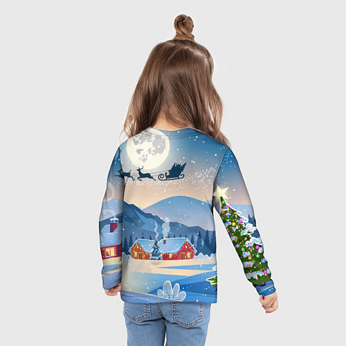 Детский лонгслив Новогодний дракон 2024 / 3D-принт – фото 6