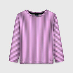 Детский лонгслив Строгий розовый в чёрную полоску