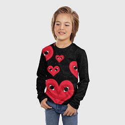 Лонгслив детский Космические сердца, цвет: 3D-принт — фото 2