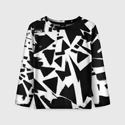 Лонгслив детский Абстрактная чёрно-белая композиция, цвет: 3D-принт