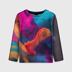 Лонгслив детский Акварельные краски, цвет: 3D-принт