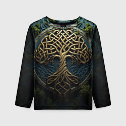 Лонгслив детский Кельты: древо жизни, цвет: 3D-принт