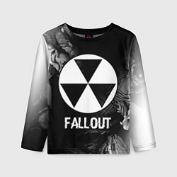 Лонгслив детский Fallout glitch на темном фоне, цвет: 3D-принт