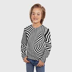 Лонгслив детский Цвета зебры оптическая иллюзия, цвет: 3D-принт — фото 2