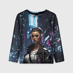 Лонгслив детский Смуглая девушка, цвет: 3D-принт