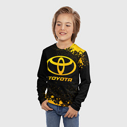 Лонгслив детский Toyota - gold gradient, цвет: 3D-принт — фото 2