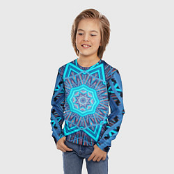Лонгслив детский Геометрический орнамент мандалы, цвет: 3D-принт — фото 2