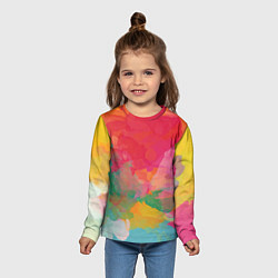 Лонгслив детский Спектр акварели, цвет: 3D-принт — фото 2