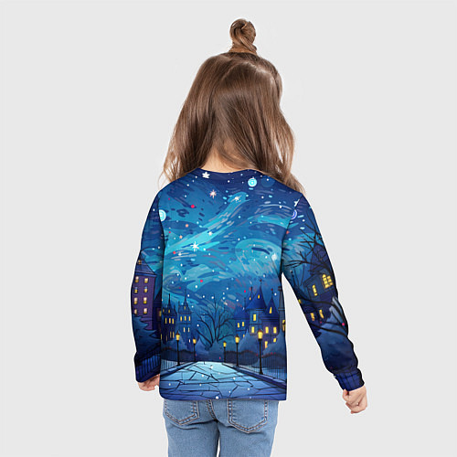 Детский лонгслив Счастливого нового года / 3D-принт – фото 6