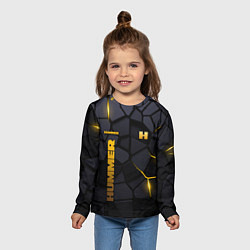Лонгслив детский Hummer - плиты с эффектом свечения, цвет: 3D-принт — фото 2