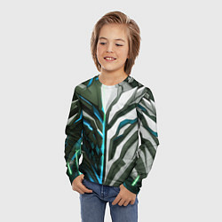 Лонгслив детский Броня адская и райская синяя, цвет: 3D-принт — фото 2